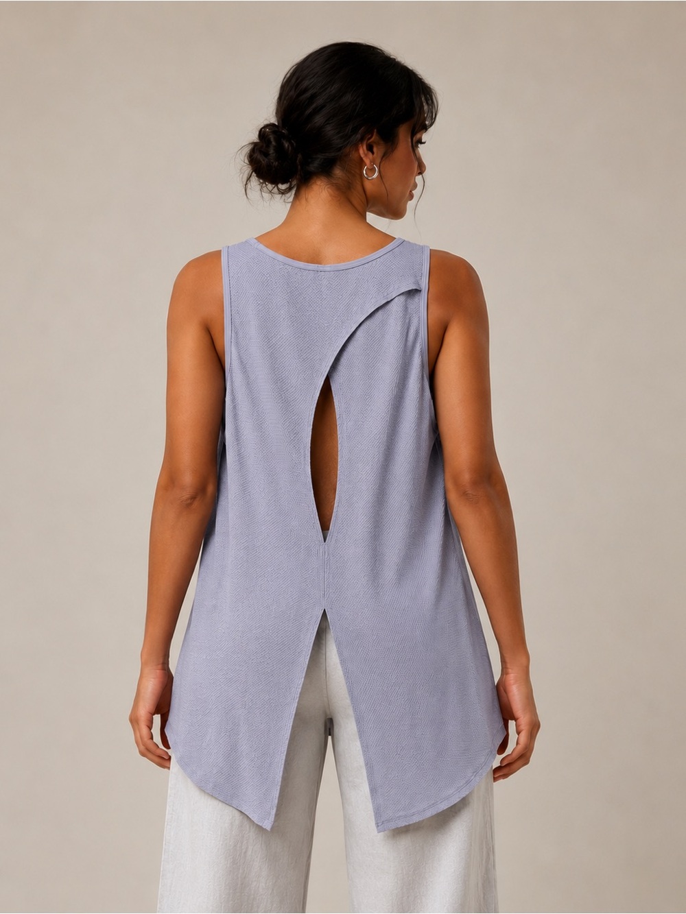 Lululemon Lavender Open Back Split Back Athletic Tank Top